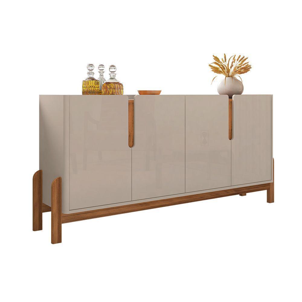 Balcão Buffet Lizz Com 4 Portas 1,70 Off-white/cedro - 2