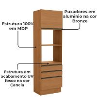 Torre Quente 2 Fornos 240x70 Cm 2p 3g Mdp Maxxi G750 Canela Kappesberg Canela
