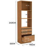 Torre Quente 2 Fornos 240x70 Cm 2p 3g Mdp Maxxi G750 Canela Kappesberg Canela - 5
