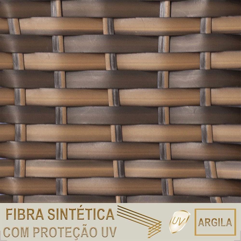 1 Espreguiçadeira Catar E 1 Mesa Garden Alumínio E Fibra Argila - 6