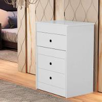 Penteadeira Cômoda Gaveteiro Com Banqueta Embutido 100% Mdf Espelho Basculante Branco - 6