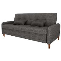 Sofa Cama 2 Lugares 206 Cm Donna Linho Vancouver E484 Chumbo Milani Store Chumbo - 1