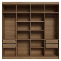 Guarda-roupa Casal 8 Portas Batentes Com Espelho Saturno Madesa Rustic/preto - 8