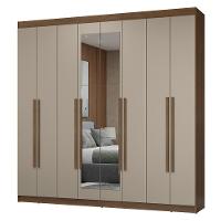 Guarda-roupa Casal 8 Portas Batentes Com Espelho Netuno Madesa Rustic/crema - 2