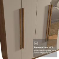 Guarda-roupa Casal 8 Portas Batentes Com Espelho Netuno Madesa Rustic/crema - 6