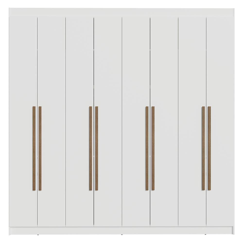 Guarda-roupa Casal 8 Portas Batentes Netuno Madesa Branco/rustic - 10