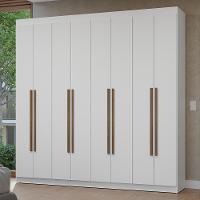 Guarda-roupa Casal 8 Portas Batentes Netuno Madesa Branco/rustic - 1