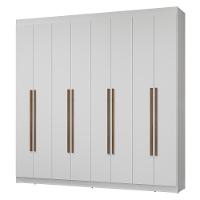 Guarda-roupa Casal 8 Portas Batentes Netuno Madesa Branco/rustic - 2