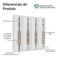 Guarda-roupa Casal 8 Portas Batentes Netuno Madesa Branco/rustic