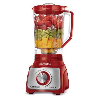Liquidificador Mondial L-1100-RI 1100W 3L com Autolimpeza 12 Velocidades Vermelho 220V