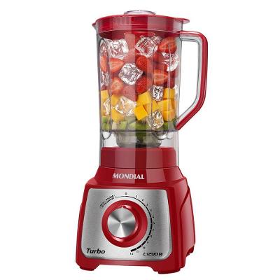 Liquidificador Mondial L-1200 RI Turbo Inox 1200W 3L 12 Velocidades Vermelho 110V