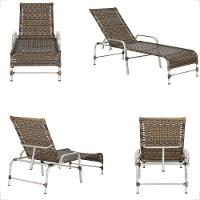 2 Espreguiçadeiras Catar E 1 Mesa Alumínio E Fibra Trama Argila - 5