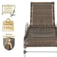 3 Espreguiçadeira Catar E 3 Mesa Garden Alumínio E Fibra Argila