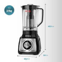 Liquidificador Mondial Turbo Black L-1200 Bi 220v preto - 5