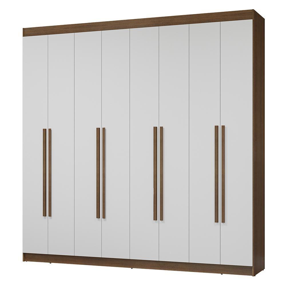 Guarda-roupa Casal 8 Portas Batentes Netuno Madesa Rustic/branco - 2