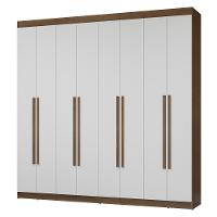 Guarda-roupa Casal 8 Portas Batentes Netuno Madesa Rustic/branco - 2