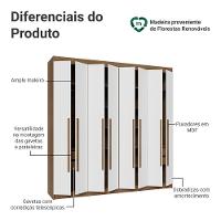 Guarda-roupa Casal 8 Portas Batentes Netuno Madesa Rustic/branco