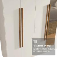 Guarda-roupa Casal 8 Portas Batentes Com Espelho Netuno Madesa Branco/rustic - 6