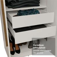 Guarda-roupa Casal 8 Portas Batentes Com Espelho Netuno Madesa Branco/rustic - 7