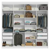 Guarda-roupa Casal 8 Portas Batentes Com Espelho Netuno Madesa Branco/rustic - 9