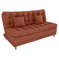 Sofa Cama 2 Lugares 185 Cm Duda Tecido Pompeia G500 Terracota Milani Store Terracota - 1