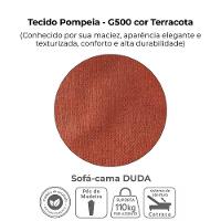 Sofa Cama 2 Lugares 185 Cm Duda Tecido Pompeia G500 Terracota Milani Store Terracota - 7