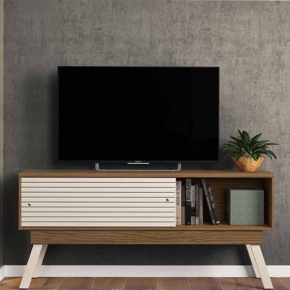Rack Bancada Tv 65 Pol 150 Cm 2 Portas Frizz Naturale Off White Madetec Naturale Off White - 6
