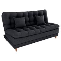 Sofa Cama 2 Lugares 185 Cm Duda Tecido Pompeia G501 Chumbo Milani Store Chumbo - 1