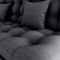 Sofa Cama 2 Lugares 185 Cm Duda Tecido Pompeia G501 Chumbo Milani Store Chumbo - 5