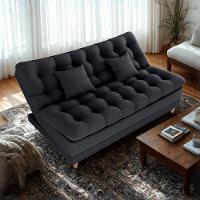 Sofa Cama 2 Lugares 185 Cm Duda Tecido Pompeia G501 Chumbo Milani Store Chumbo - 8