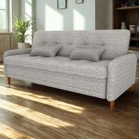 Sofa Cama 2 Lugares 206 Cm Donna Linho Vancouver E483 Bege Milani Store Bege - 2