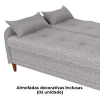 Sofa Cama 2 Lugares 206 Cm Donna Linho Vancouver E483 Bege Milani Store Bege - 5