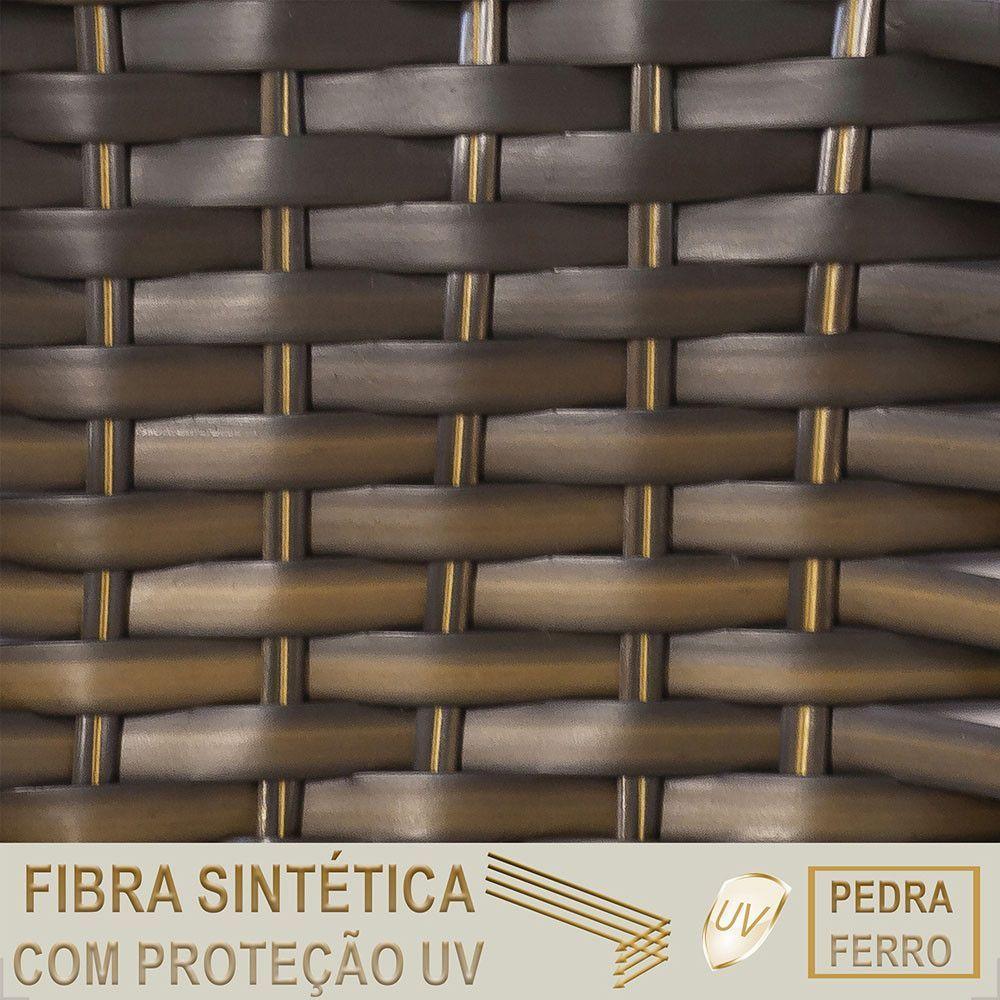 3 Espreguiçadeira Catar E 3 Mesa Garden Alumínio E Fibra Pedra Ferro - 6