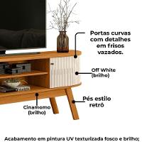 Rack Bancada Tv 75 Pol 2p 183 Cm Valencia Cinamomo Off White Madetec Cinamomo Off White - 5
