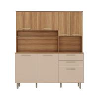 Kit Cozinha Luciane 7 Portas 2 Gavetas Carvalho Avela Cinammon - 3