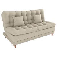 Sofa Cama 2 Lugares 185 Cm Duda Tecido Pompeia G504 Bege Milani Store Bege - 1