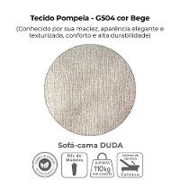 Sofa Cama 2 Lugares 185 Cm Duda Tecido Pompeia G504 Bege Milani Store Bege - 7