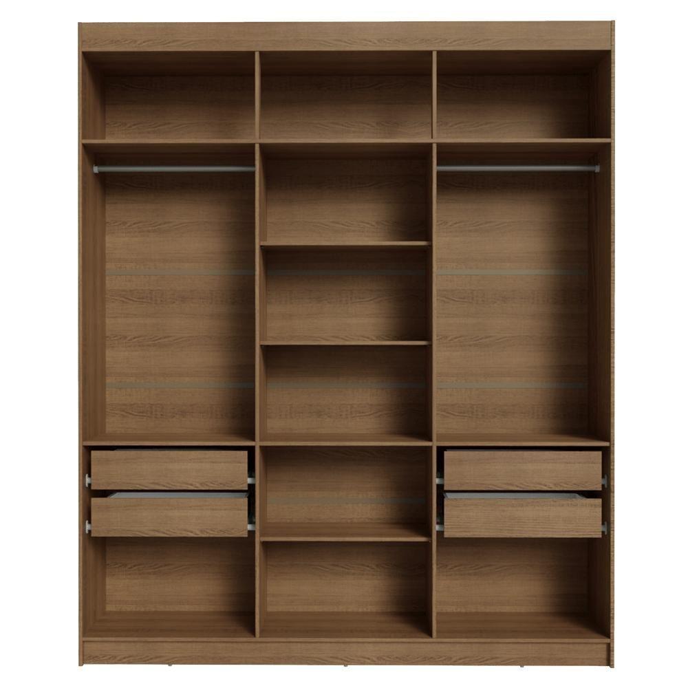 Guarda-roupa Casal 6 Portas Batentes Netuno Madesa Rustic/crema - 8