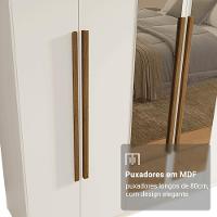 Guarda-roupa Casal 6 Portas Batentes Com Espelho Netuno Madesa Branco/rustic - 6