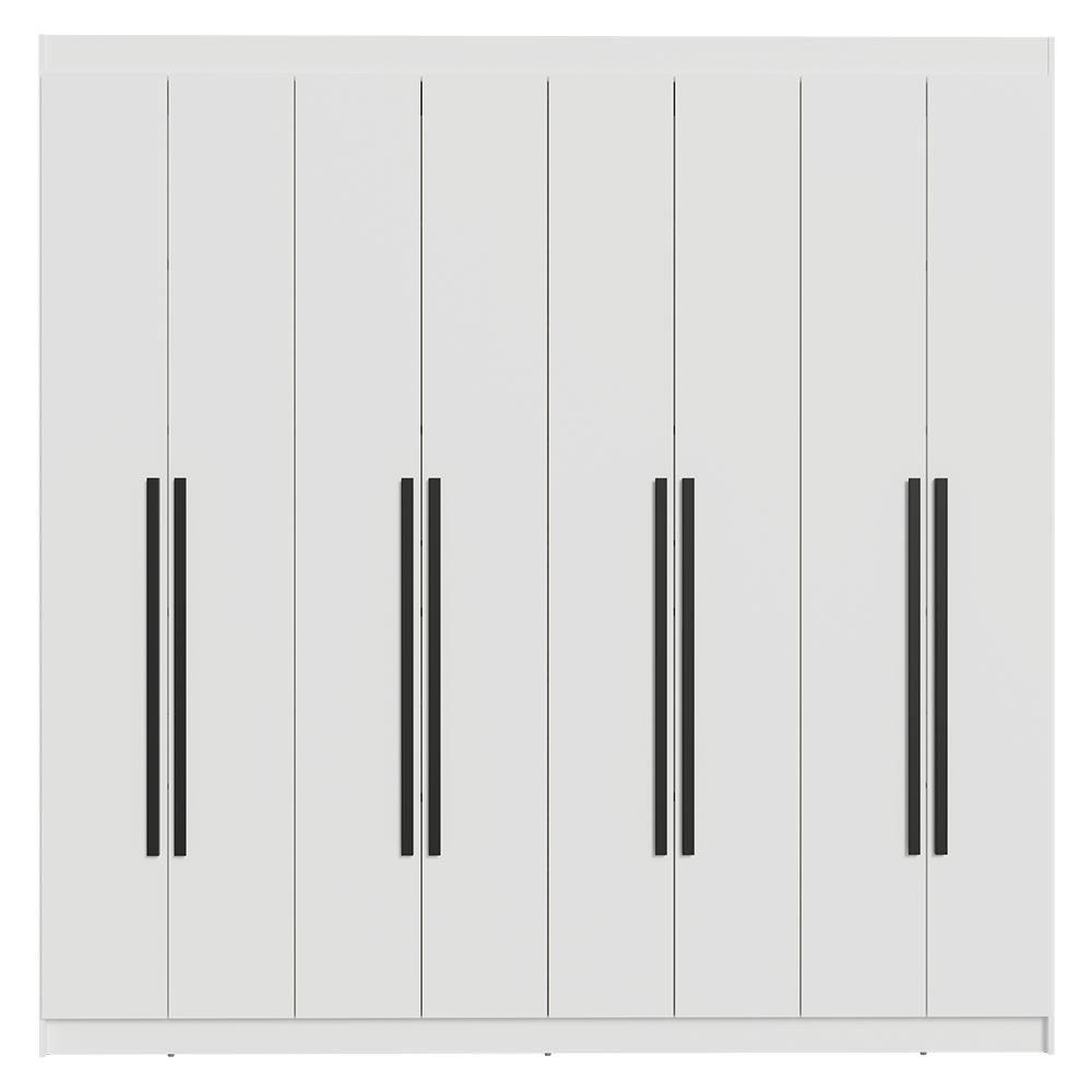 Guarda-roupa Casal 8 Portas Batentes Netuno Madesa Branco/preto - 10