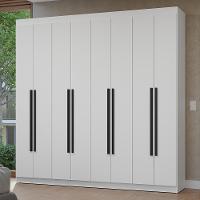 Guarda-roupa Casal 8 Portas Batentes Netuno Madesa Branco/preto - 1
