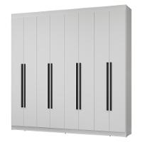 Guarda-roupa Casal 8 Portas Batentes Netuno Madesa Branco/preto - 2