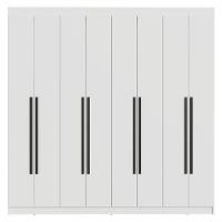 Guarda-roupa Casal 8 Portas Batentes Netuno Madesa Branco/preto - 10