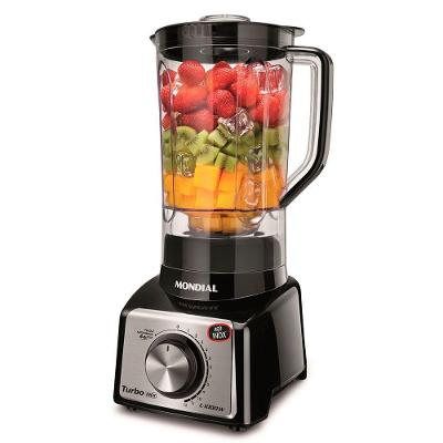 Liquidificador Mondial L-1000 BI 1000W 3L com Filtro 12 Velocidades Preto 220V