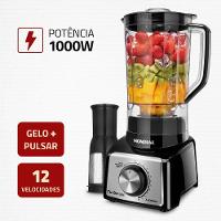 Liquidificador Turbo Mondial Black Inox L-1000 Bi Liquidificador-220v-preto/inox