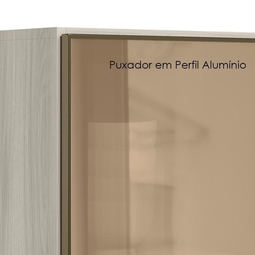 Armario Aereo E Balcao Em Vidro 2p 2g 80 Cm Mdf Kali Bianco Toq Nicioli - 7
