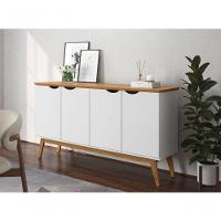 Buffet Patrimar 4 Portas Prism Branco Acetinado/cinamomo - 1