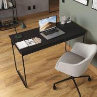 Mesa De Estudos Escrivaninha Home Office Industrial Criare Quarto Escritório Bancada Simples Preto - 5