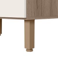Armario Aereo Vidro Balcao Tampo Mdf Kali Carvalho Toq Off White Cetim Nicioli - 9