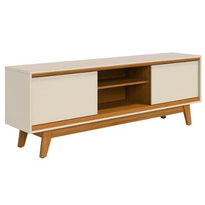Rack Bancada Tv 65 Pol 2p 164 Cm Atlas Cinamomo Off White Madetec Cinamomo Off White